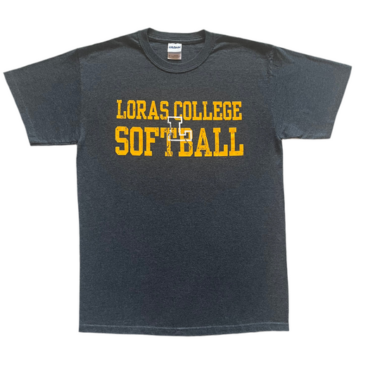 Loras college softball charcoal grey - women